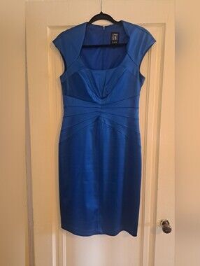 JAX Royal Blue Cap-Sleeve Sheath Dress